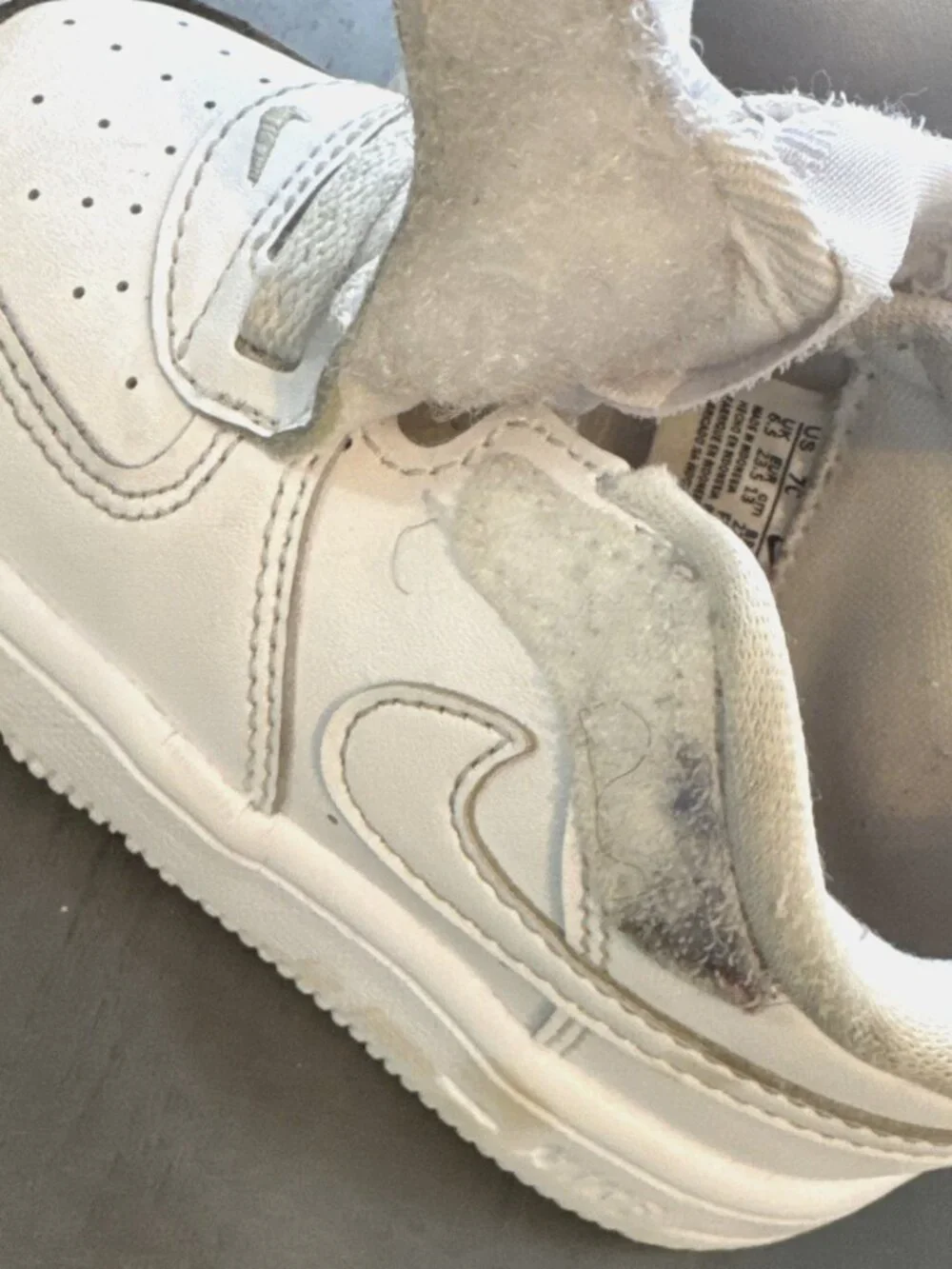 Nike Air Force 1 Low EasyOn Shoes Toddler 7C Triple White Leather FN0236-111